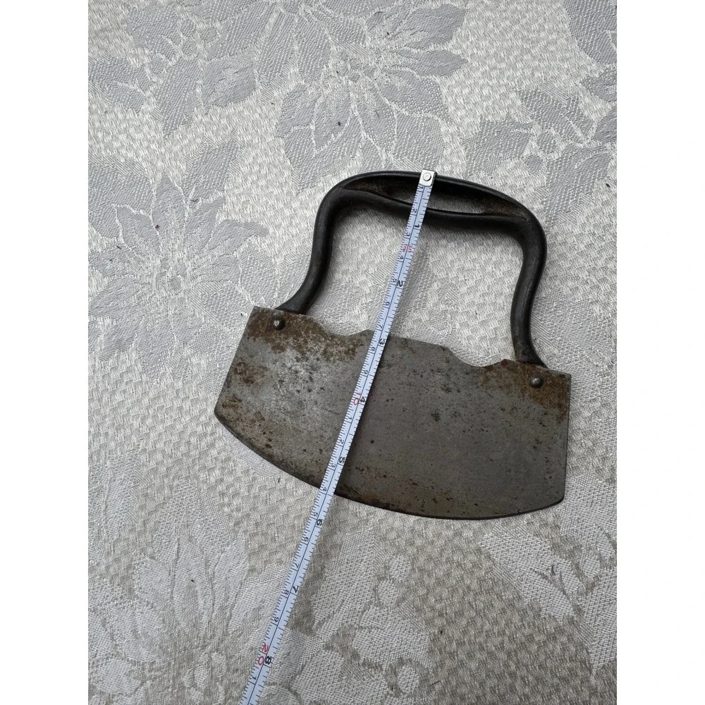 Vintage Mezzaluna Food Chopper‎ Double Handle Rocking Kitchen Tool